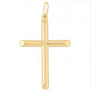 Pingente Cruz M Lisa Abaulado