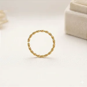 Piercing de Argola Fio Trançado 8mm