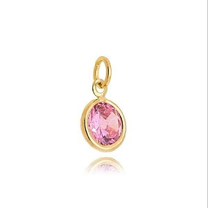 Pingente Zircônia Rosa