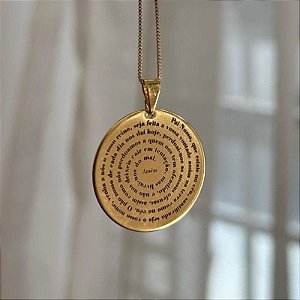 Pingente Oração Medalha 25mm