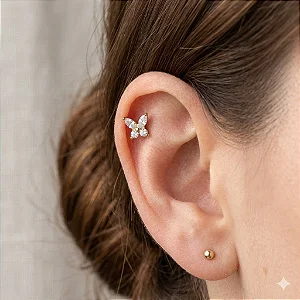 Piercing Borboleta Navete