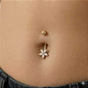 Piercing Bananinha Flor Navetes