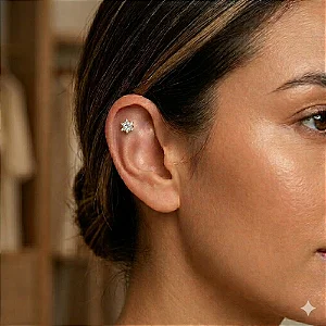 Piercing Zircônia Estrela 3mm