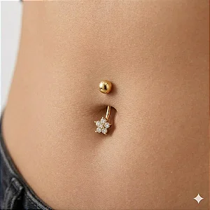 Piercing Bananinha Florzinha 5 pontas