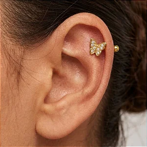 Piercing Borboleta Cravejada