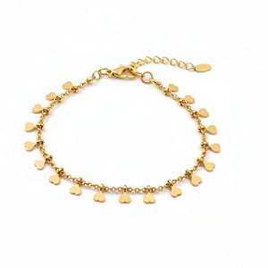 Pulseira Corações Pendurados
