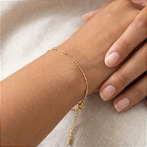 Pulseira Rabo de Rato 3 Bolinhas Mini