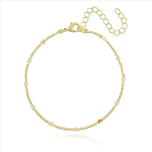 Pulseira Corações Chapinha Marcada