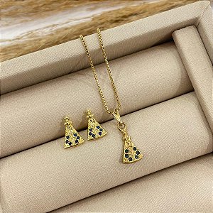 Pingente Nossa Senhora Zircônias Azul