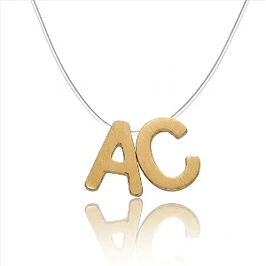 Colar Nylon Duas Letras Lisas