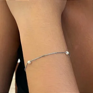 Pulseira Veneziana Pérolas 4mm