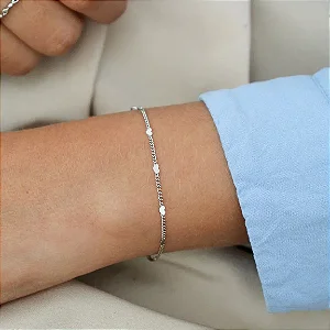 Pulseira Corações Chapinha Marcada
