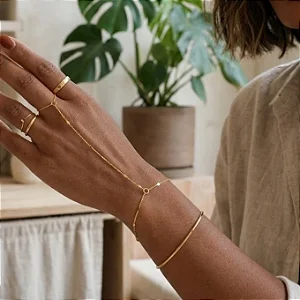 Handchain Corrente Corações Chapinhas