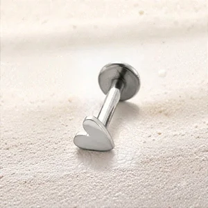 Piercing Reto Coração Liso Mini