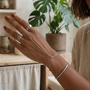 Handchain Corrente Corações Chapinhas