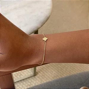 Pulseira Trevo Detalhes Diamantados