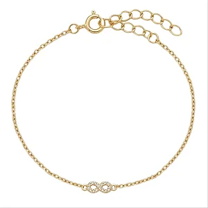 Pulseira Correntinha Infinito Cravejado