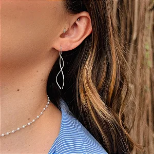 Brinco Fio Duplo Cascata