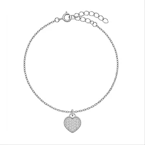 Pulseira Coração Pavê Cravejado