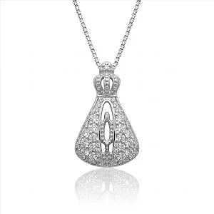 Colar Nossa Senhora Aparecida Pequena Manto Cristal