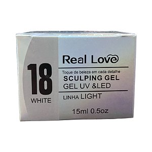 SCULPING GEL - REAL LOVE 18 - WHITE - 15ML - LINHA LIGHT