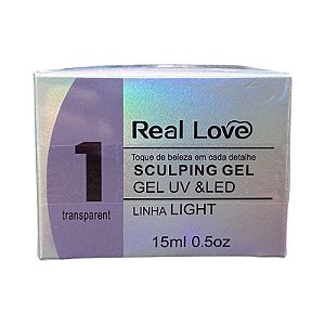SCULPING GEL - REAL LOVE  1 - TRANSPARENT - 15ML - LINHA LIGHT
