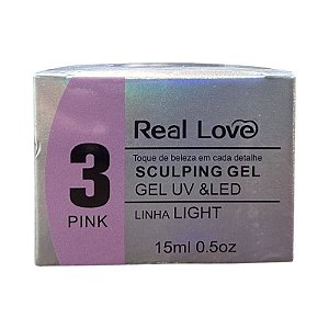 SCULPING GEL - REAL LOVE 3 - PINK - 15ML - LINHA LIGHT