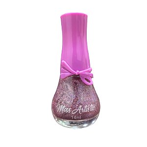 B705 -  COLEÇÃO  LACINHO - ESMALTE GLITTER MISS ARTISTIC