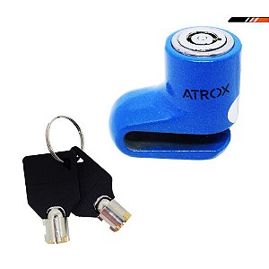 Cadeado Trava De Disco Para Moto 25 Mm Azul Universal Atrox