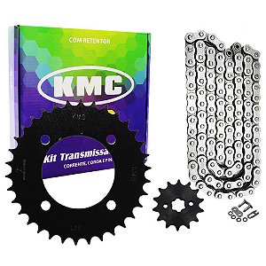 Kit Relação Transmissão Biz 125 2005 a 2024 Com Retentor Aço 1045 Kmc