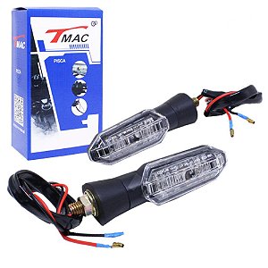 Pisca de Led Seta Cb Twister 250 2016 a 2024 Fixação Universal T-mac