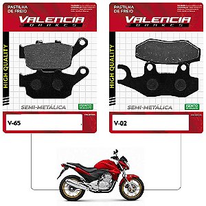 Jogo Pastilha Freio Dianteiro+Traseiro Cb 300 R Sem Abs Valencia Brakes