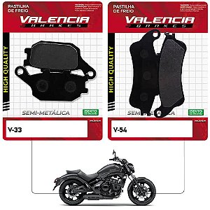 Jogo Pastilha Freio Dianteiro+Traseiro Vulcan 650 S Valencia Brakes