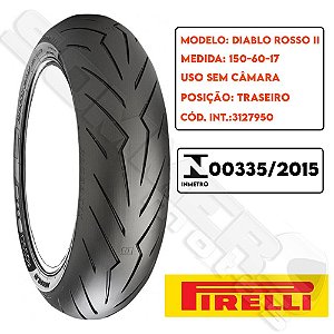 Pneu Traseiro Bmw G 310 R/ Cb 300 (+ Largo)/ Cb Twister 250 F (+Largo)/ Fazer 250 2018 a 2025 (+ Largo) Pirelli