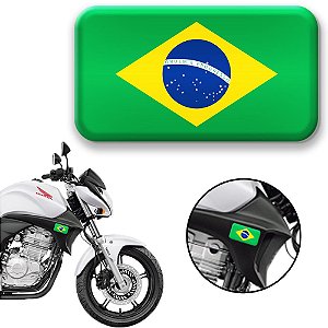 Adesivo Bandeira Brasil 3D Resinado
