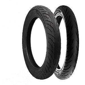 Par Pneu Biz 100-110-125/ Pop 100-110/ Win 110 Até 2009 60-100-17 + 80-100-14 Super City Uso Com Câmara Pirelli