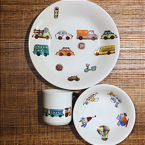 Conjunto Transportes - 3 peças - Infantil