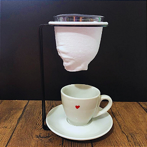 Conjunto de café dose única - Preto