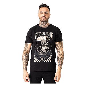 T-Shirt Invictus Concept Bones - Preto