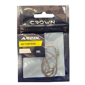 Anzol Crown Octopus Black - 5 a 10 Un