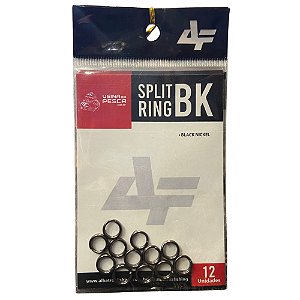 Argola Albatroz Split Ring Black Nickel - 6 a 12Un