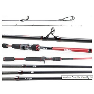 Vara Maruri By Nakamura KAZAN – 3 em 1 – 8-14/9-17/10-20lbs 6’0″(1,83m) Carretilha – 2 Partes