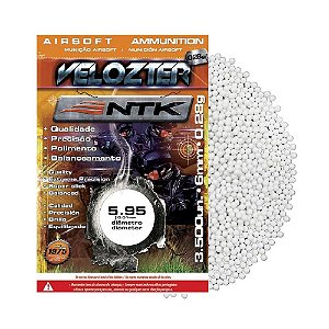 Esferas NTK Velozter 5,95mm - 0,30g  - Branco - 3500un