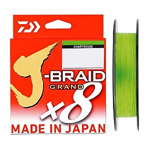 Linha Multi Daiwa J-Braid Grand X8 Chartreuse - 135m - Verde