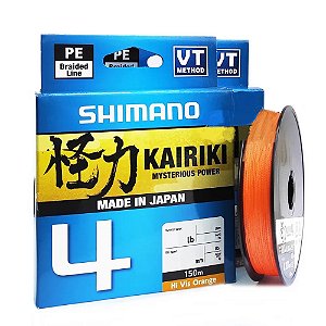 Linha Multi Shimano Kairiki 4X 300m  - Laranja