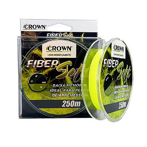 Linha Mono Crown Fiber Soft Yellow - 250m