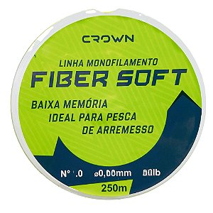 Linha Mono Crown Fiber Soft Yellow - 250m