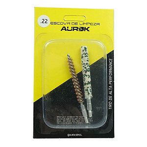 Kit de Escovas Aurok - Armas Curtas (Feltro/Latao) .22LR - Macho - Reposição