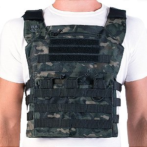 Plate Carrier BRFORCE Couraca - Camuflado Multicam Black