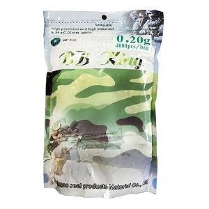 Esferas BB King 5,95mm - 0,20g - Branco - 4000un